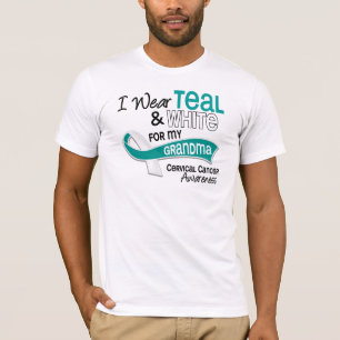 Camiseta Eu visto o cancro do colo do útero da avó do