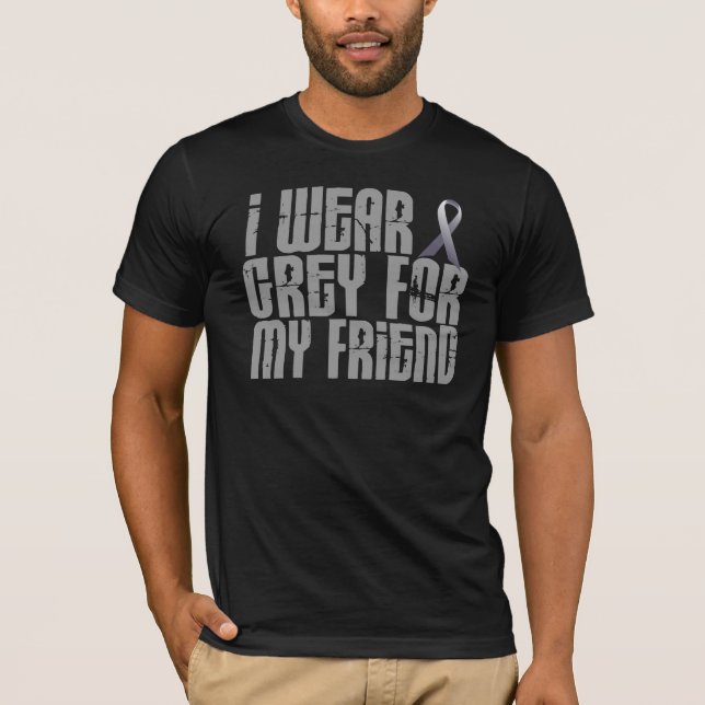Camiseta Eu visto o cinza para meu AMIGO 16 (Frente)
