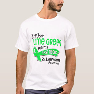 Camiseta Eu visto o linfoma do melhor amigo do verde limão