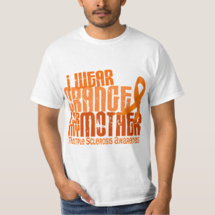 Camiseta Eu visto o MS alaranjado da esclerose múltipla da