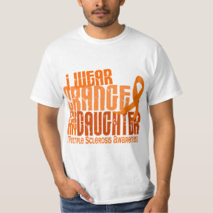 Camiseta Eu visto o MS alaranjado da esclerose múltipla da
