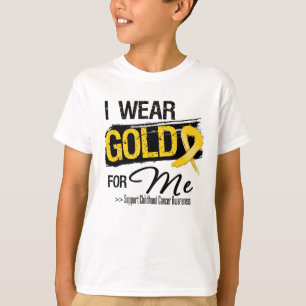 Camiseta Eu visto o ouro para mim fita do cancer da