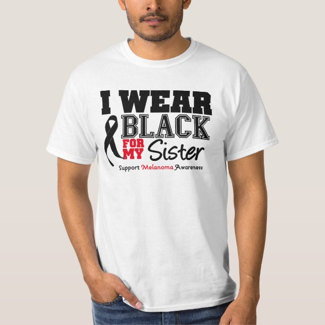 Camiseta Eu visto o preto para minha irmã (Frente)