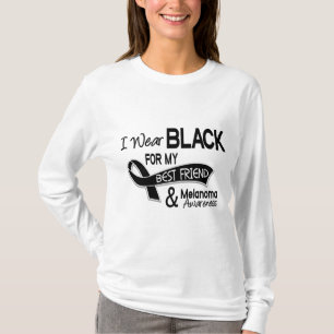 Camiseta Eu visto o preto para minha melanoma do melhor