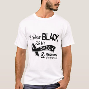 Camiseta Eu visto o preto para minha melanoma do pai 42