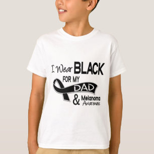 Camiseta Eu visto o preto para minha melanoma do pai 42