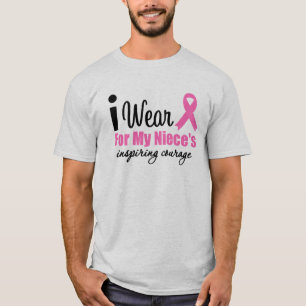 Camiseta Eu visto o rosa para a coragem de inspiração da