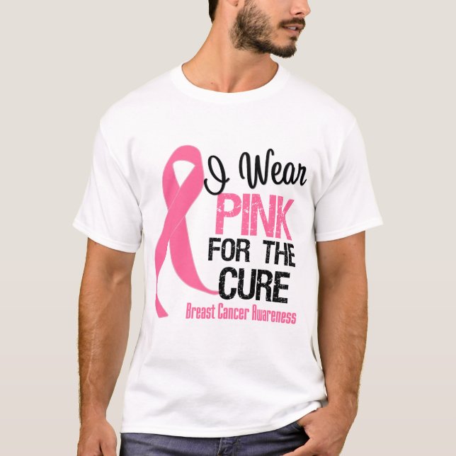 Camiseta Eu visto o rosa para a cura (Frente)