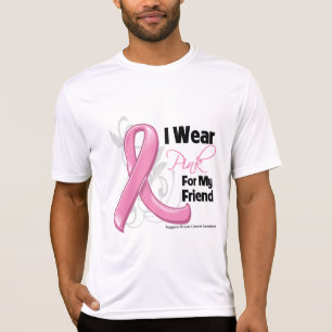 Camiseta Eu visto o rosa para meu amigo - cancro da mama