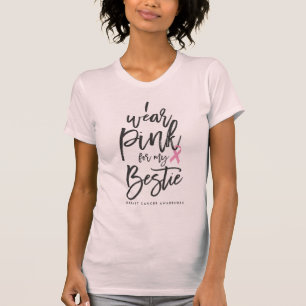 Camiseta Eu visto o rosa para meu Bestie