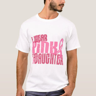 Camiseta Eu visto o rosa para meu cancro da mama da filha