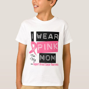 Camiseta Eu visto o rosa para meu cancro da mama da mamã