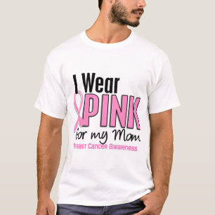 Camiseta Eu visto o rosa para meu cancro da mama da mamã 1