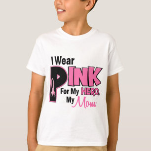 Camiseta Eu visto o rosa para meu CANCRO DA MAMA da mamã 1
