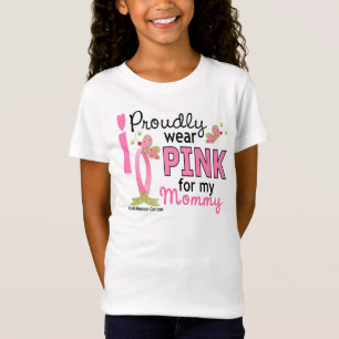 Camiseta Eu visto o rosa para meu cancro da mama das mamães