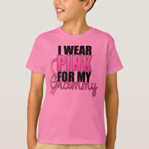 Camiseta Eu visto o rosa para meu Grammy - cancro da mama