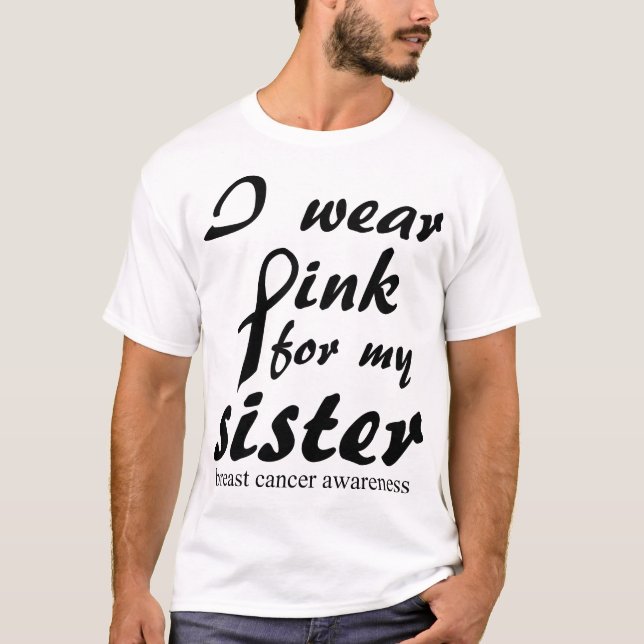 Camiseta Eu visto o rosa para meu sobrevivente do cancro da (Frente)