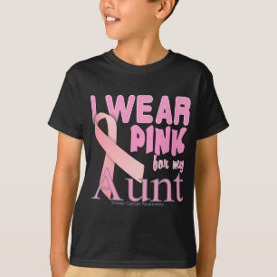 Camiseta Eu visto o rosa para minha consciência T da tia