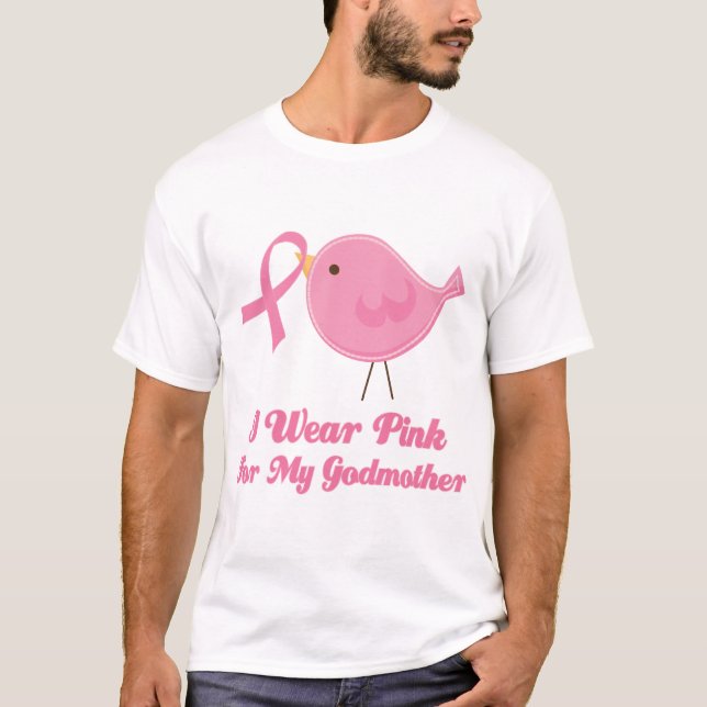 Camiseta Eu visto o rosa para minha madrinha (Frente)