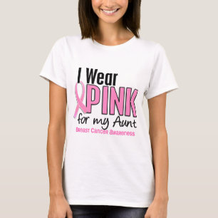 Camiseta Eu visto o rosa para minha tia 10 cancro da mama