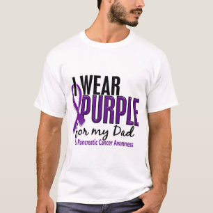 Camiseta Eu visto o roxo para meu câncer de pâncreas do p