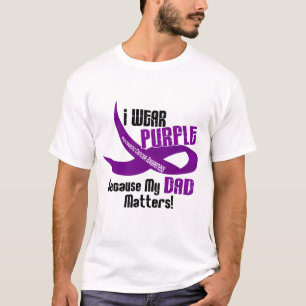 Camiseta Eu visto o roxo para meu CÂNCER DE PÂNCREAS do p
