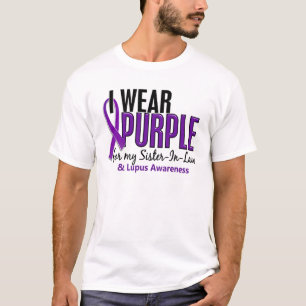 Camiseta Eu visto o roxo para meu lúpus da cunhada 10