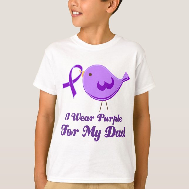 Camiseta Eu visto o roxo para meu pai (Frente)