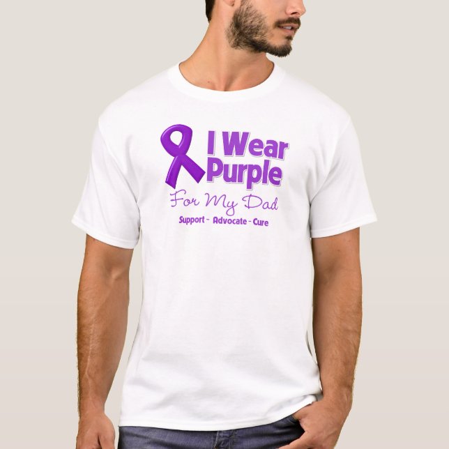 Camiseta Eu visto o roxo para meu pai (Frente)