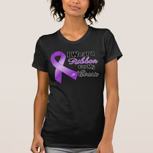 Camiseta Eu visto o roxo para meu primo (Frente)