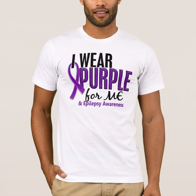 Camiseta Eu visto o roxo para MIM a epilepsia 10 (Frente)