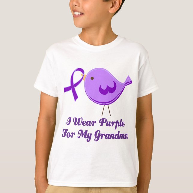 Camiseta Eu visto o roxo para minha avó (Frente)