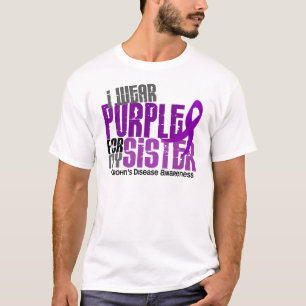 Camiseta Eu visto o roxo para minha doença de Crohn da irm