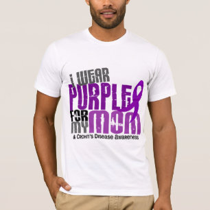 Camiseta Eu visto o roxo para minha doença de Crohn da mam