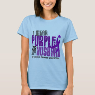 Camiseta Eu visto o roxo para minha doença de Crohn do