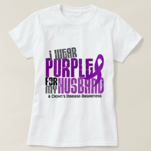 Camiseta Eu visto o roxo para minha doença de Crohn do