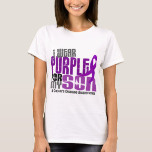 Camiseta Eu visto o roxo para minha doença de Crohn do