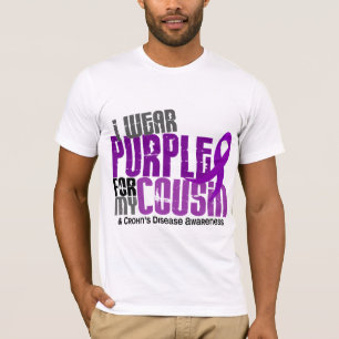 Camiseta Eu visto o roxo para minha doença de Crohn do