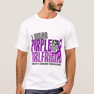 Camiseta Eu visto o roxo para minha doença de Crohn do