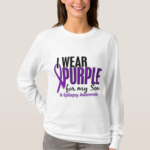 Camiseta Eu visto o roxo para minha epilepsia do filho 10