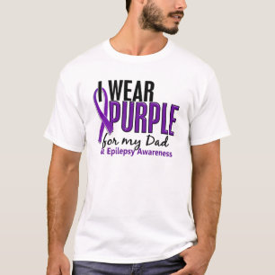 Camiseta Eu visto o roxo para minha epilepsia do pai 10