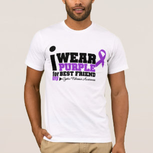 Camiseta Eu visto o roxo para minha fibrose cística do