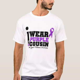 Camiseta Eu visto o roxo para minha fibrose cística do