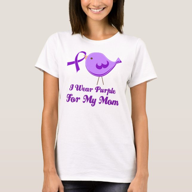 Camiseta Eu visto o roxo para minha mamã (Frente)