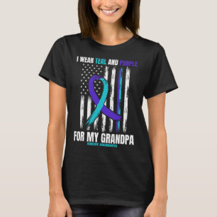 Camiseta Eu Visto O Teal E O Suicídio Roxo.