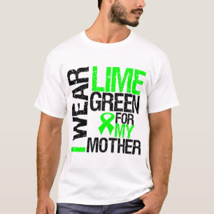 Camiseta Eu visto o verde limão para meu linfoma da mãe