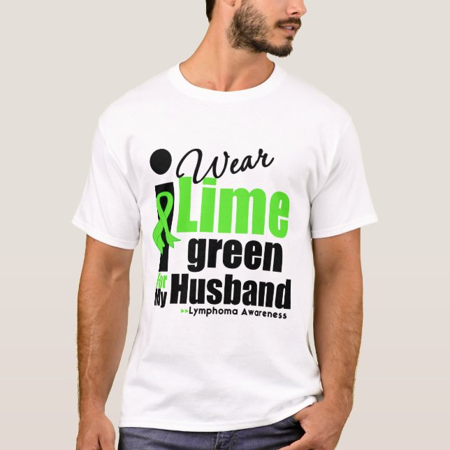 Camiseta Eu visto o verde limão para meu marido (Frente)