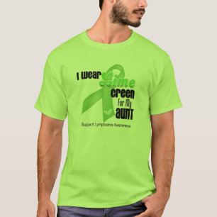 Camiseta Eu visto o verde limão para minha tia - linfoma