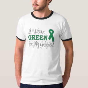 Camiseta Eu visto o verde para meu namorada (a fita verde)