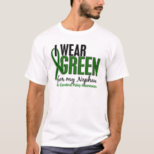 Camiseta Eu visto o verde para minha paralisia cerebral do